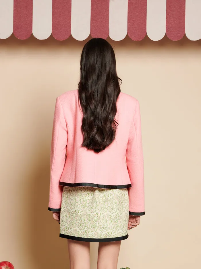 Women Plum Tweed Jacket Flamingo Pink Sister Jane Jackets