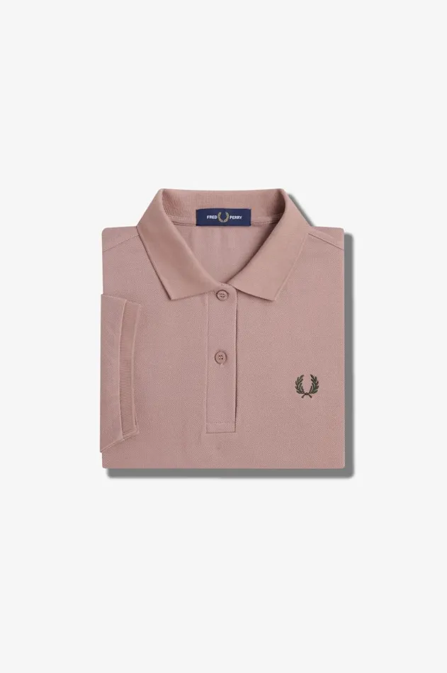 Women Polo Shirts Fred Perry G6000 Dark Pinknight Green