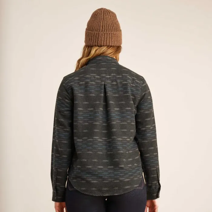 Women Roark Flannels Alpine Long Sleeve Flannel Black Pattern