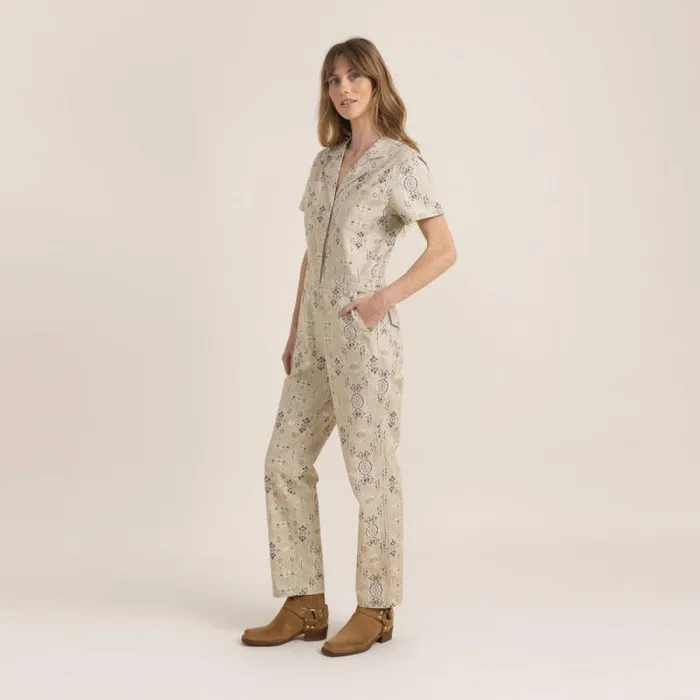 Women Roark Jumpsuits Layover Short Sleeve Jumpsuit Stone