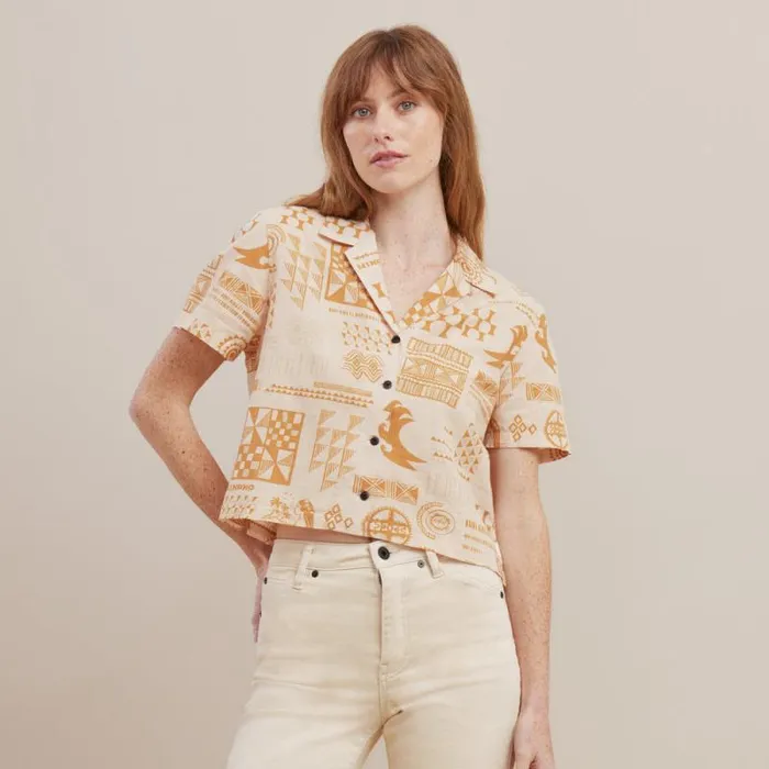 Women Roark Shirts Idle Camp Shirt Hinano Golden