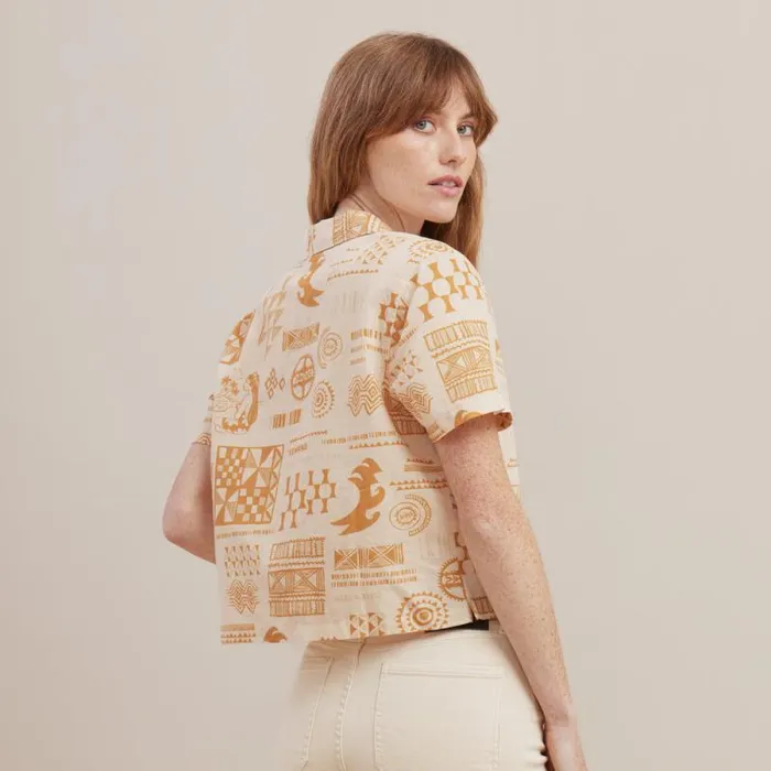 Women Roark Shirts Idle Camp Shirt Hinano Golden