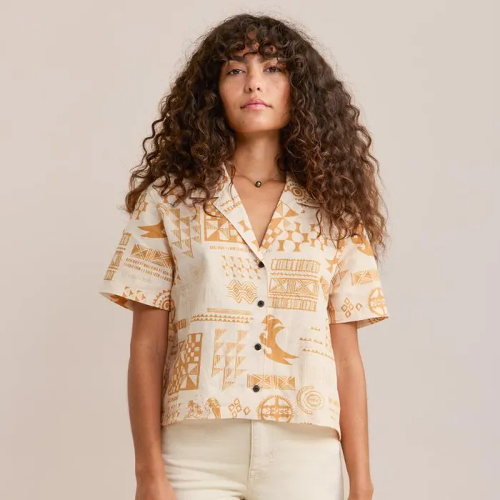 Women Roark Shirts Idle Camp Shirt Hinano Golden