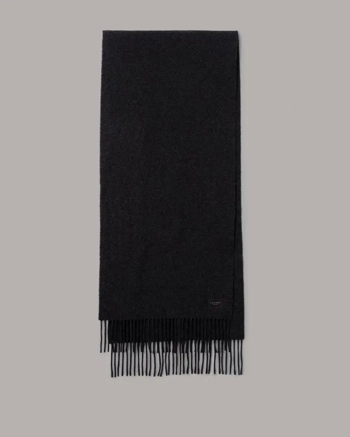 Women Scarves 038 Ponchos Rag 038 Bone Skinny Addison Recycled Wool Scarf Charcoal