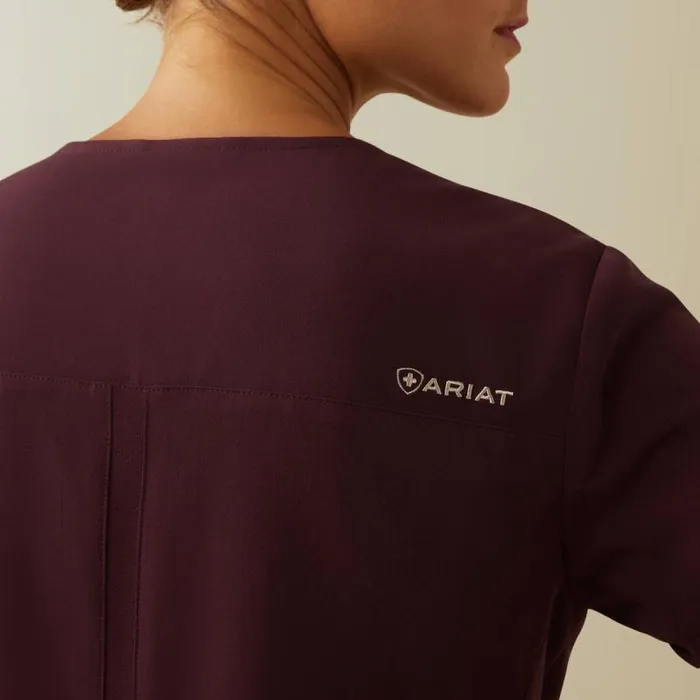 Women Scrubs Ariat Clara 6 Pocket Scrub Top Winetasting Women Scrubs Ariat Clara 6 Pocket Scrub Top Winetasting
