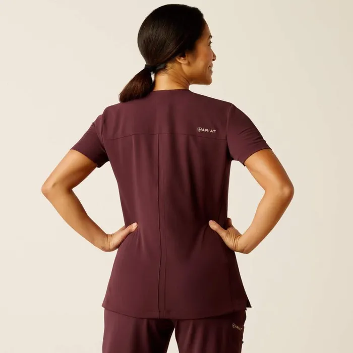 Women Scrubs Ariat Clara 6 Pocket Scrub Top Winetasting Women Scrubs Ariat Clara 6 Pocket Scrub Top Winetasting
