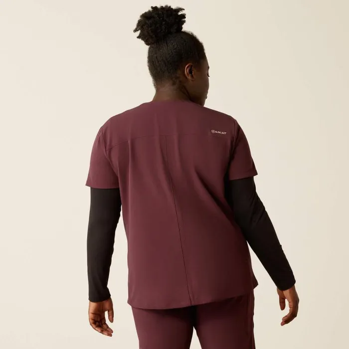 Women Scrubs Ariat Clara 6 Pocket Scrub Top Winetasting Women Scrubs Ariat Clara 6 Pocket Scrub Top Winetasting