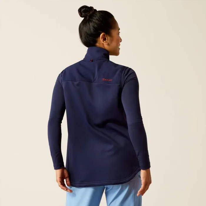 Women Scrubs Ariat Sina Fleece Scrub Vest Navy