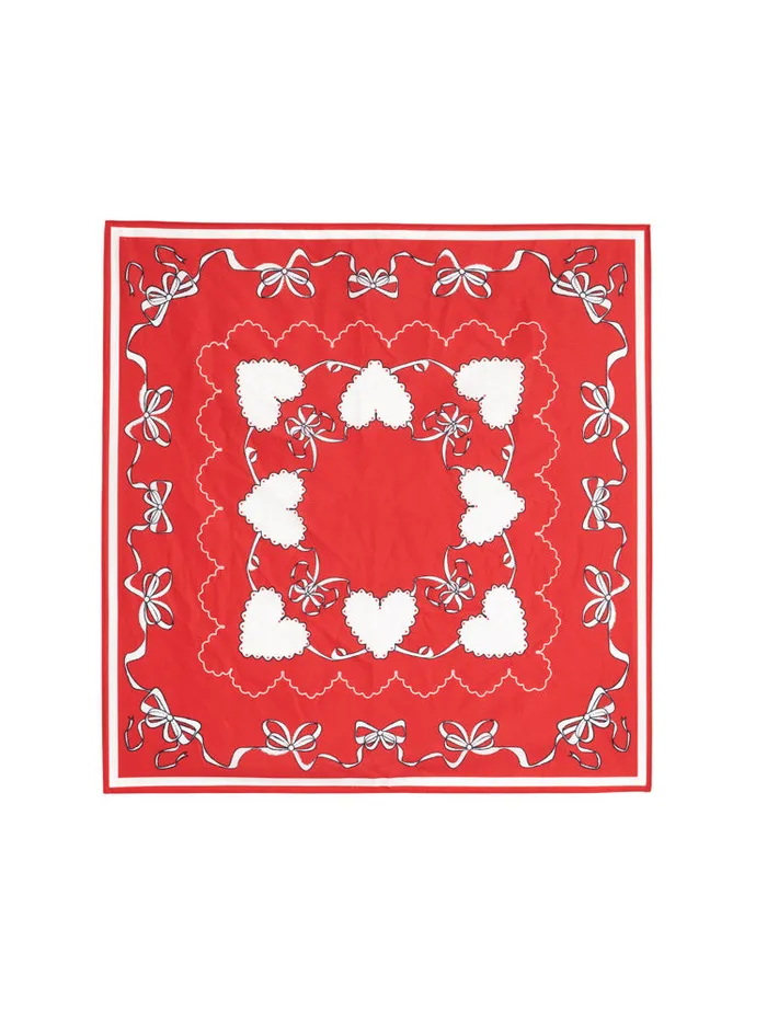 Women Sheriff Printed Scarf Carmin Red Sister Jane