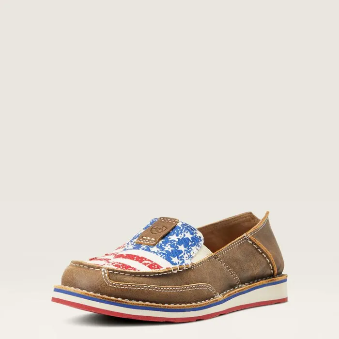 Women Shoes and Sneakers Ariat Cruiser Brown Bomberdistressed Flag