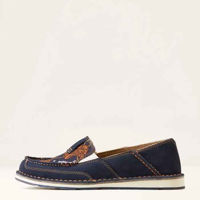 Women Shoes and Sneakers Ariat Cruiser Navy Blue Suede Saddle Up Print Women Shoes and Sneakers Ariat Cruiser Navy Blue Suede Saddle Up Print