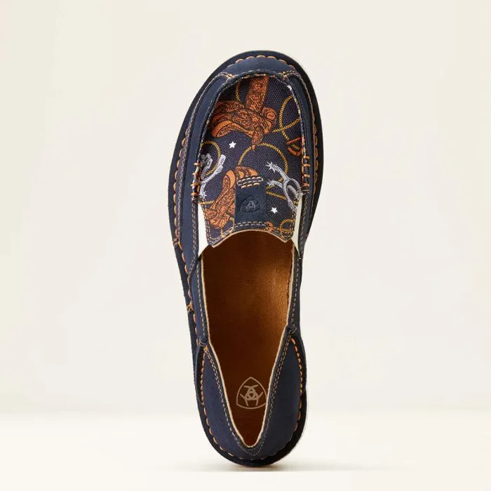 Women Shoes and Sneakers Ariat Cruiser Navy Blue Suede Saddle Up Print Women Shoes and Sneakers Ariat Cruiser Navy Blue Suede Saddle Up Print