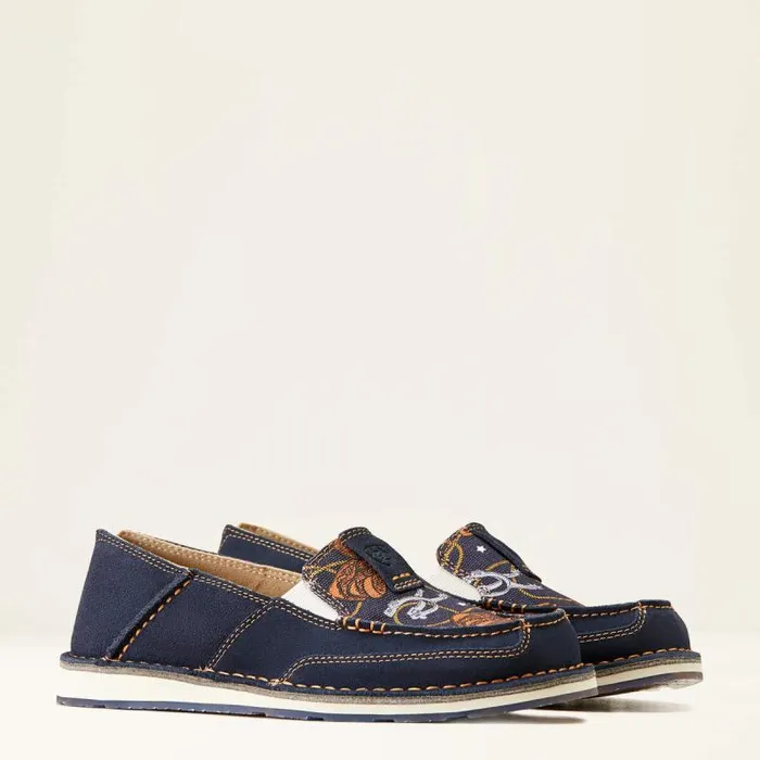 Women Shoes and Sneakers Ariat Cruiser Navy Blue Suede Saddle Up Print Women Shoes and Sneakers Ariat Cruiser Navy Blue Suede Saddle Up Print