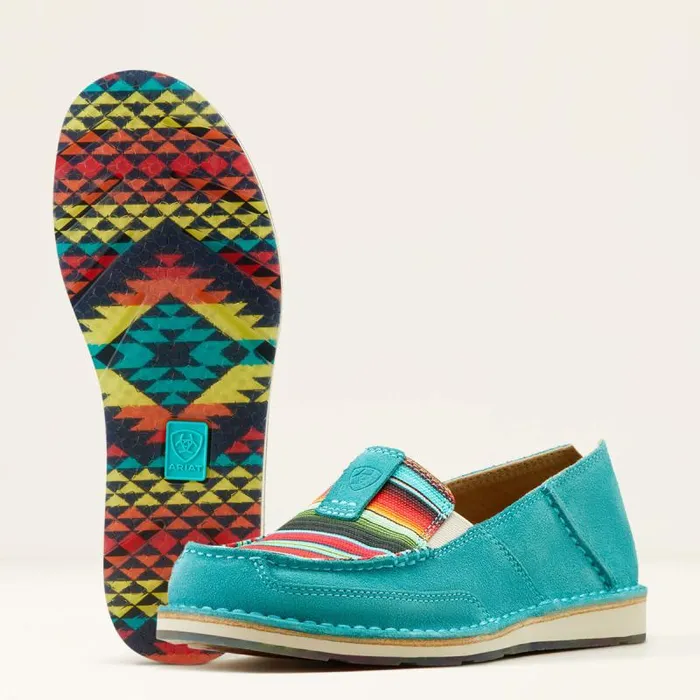 Women Shoes and Sneakers Ariat Cruiser Teal Suedestriking Serape