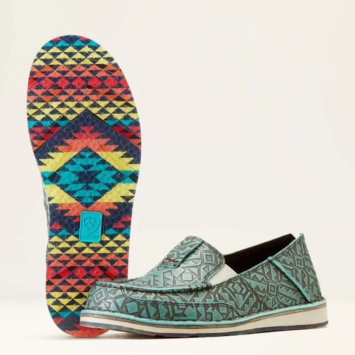 Women Shoes and Sneakers Ariat Cruiser Turquoise Blanket Emboss