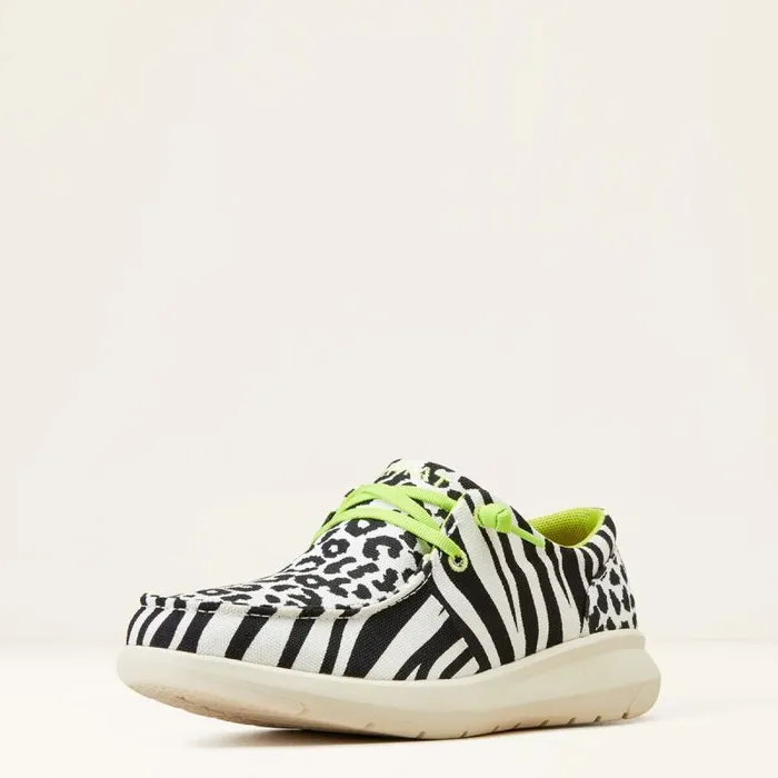 Women Shoes and Sneakers Ariat Hilo Black White Animal Print