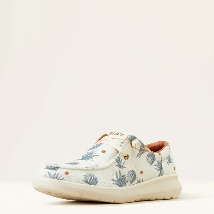 Women Shoes and Sneakers Ariat Hilo Sendero Cream Nueces Cactus Print