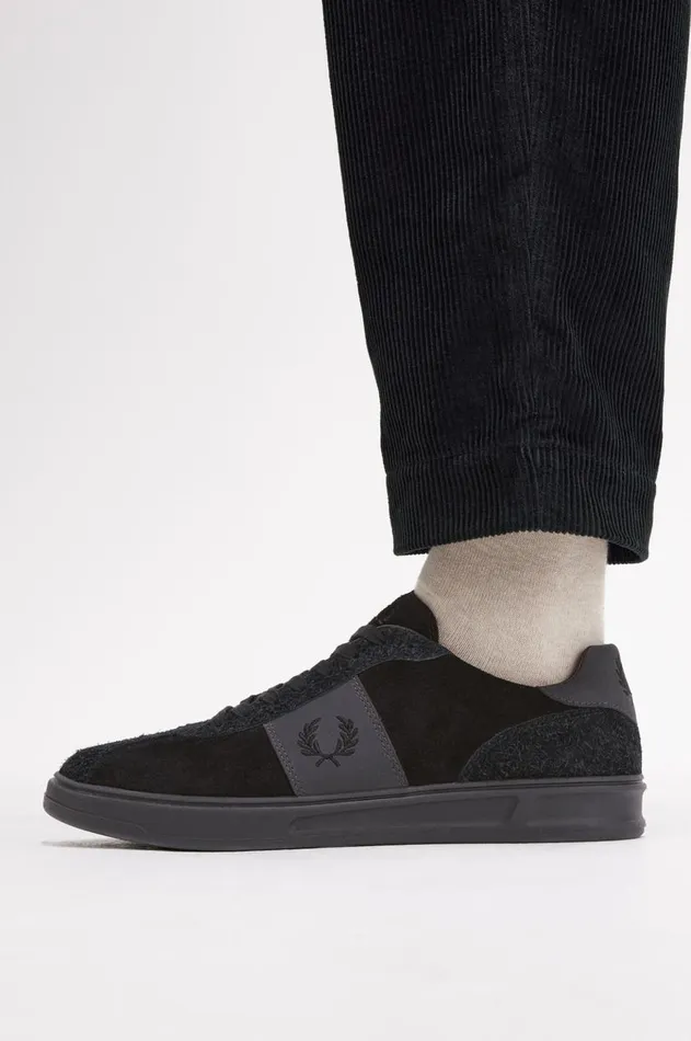 Women Shoes Fred Perry B4 Blackanchor Grey
