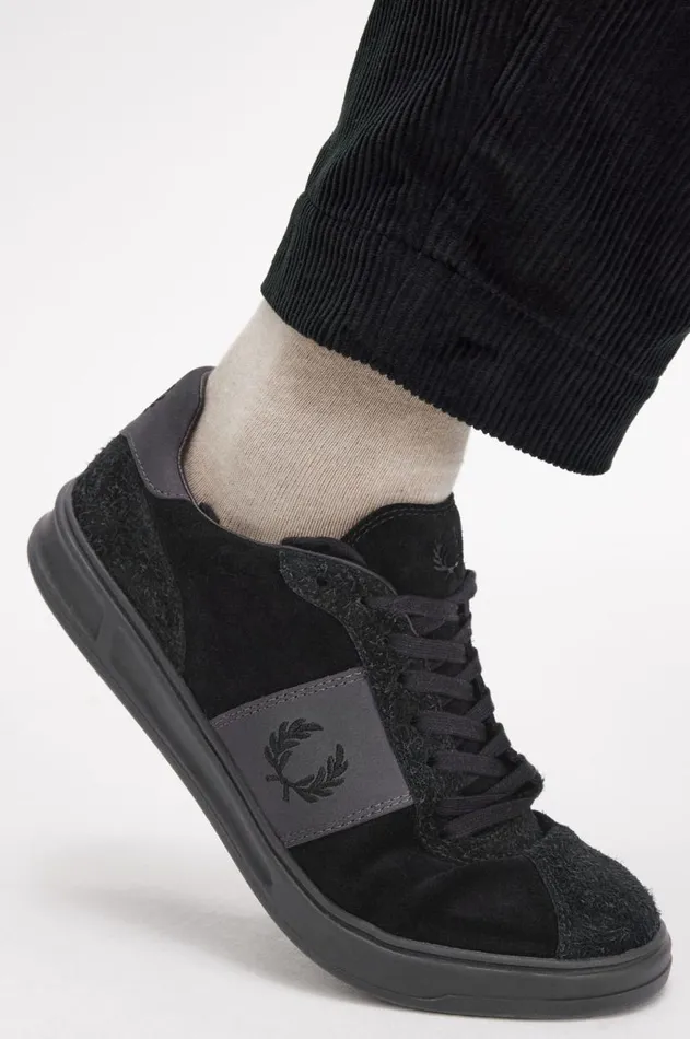 Women Shoes Fred Perry B4 Blackanchor Grey