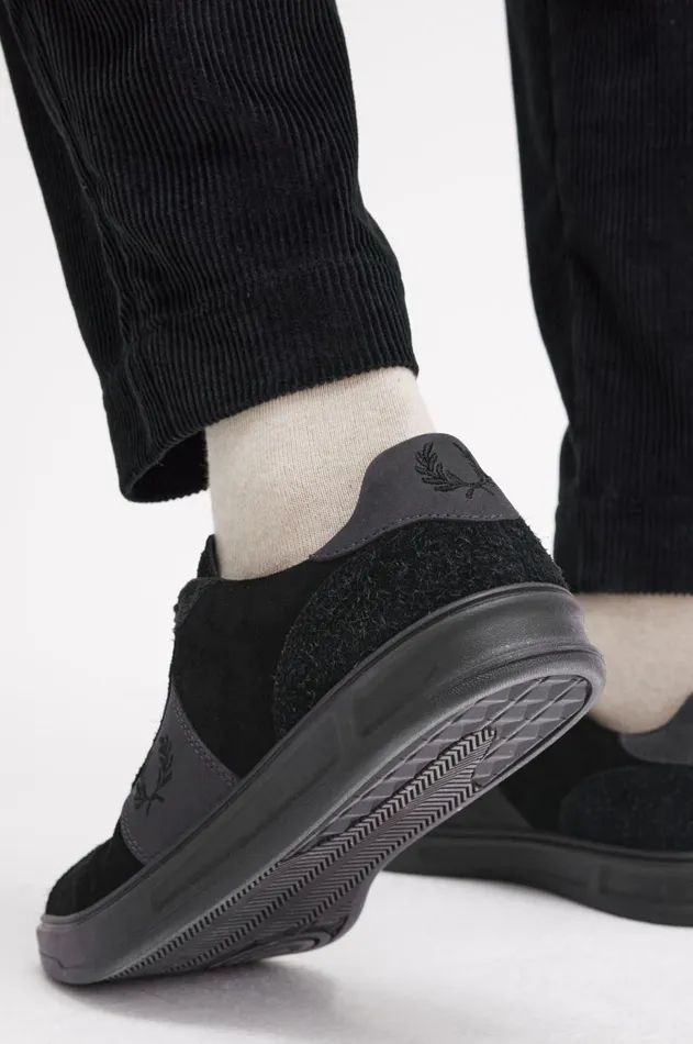 Women Shoes Fred Perry B4 Blackanchor Grey