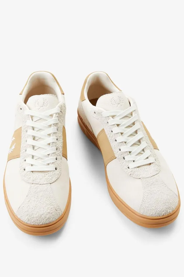 Women Shoes Fred Perry B4 Ecrusnow White