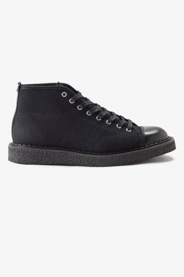 Women Shoes Fred Perry Canvas Monkey Boot Black
