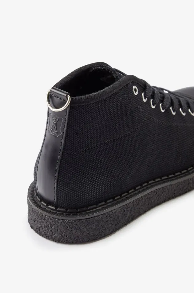 Women Shoes Fred Perry Canvas Monkey Boot Black