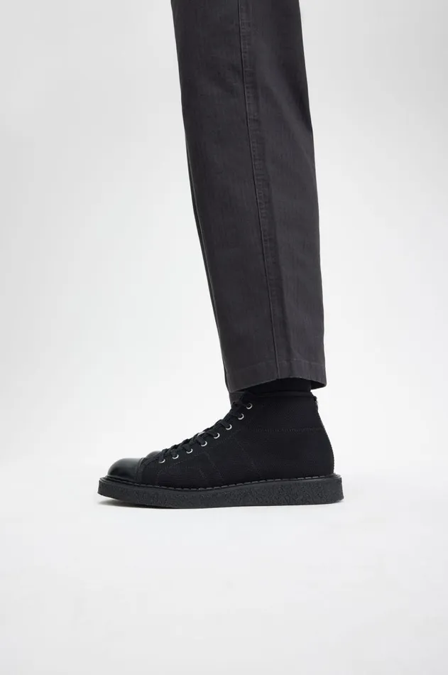Women Shoes Fred Perry Canvas Monkey Boot Black