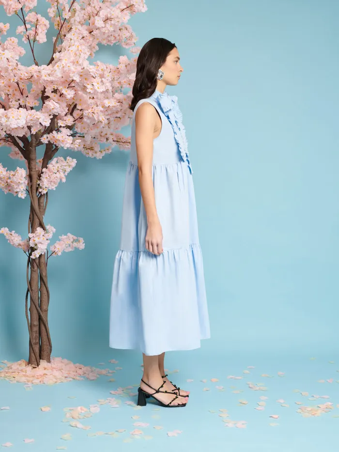 Women Skye Bow Midi Dress Baby Blue Sister Jane Dresses