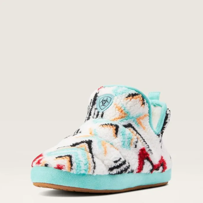 Women Slippers Ariat Bootie Slipper Fuzzy Southwest Print