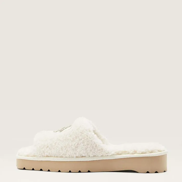 Women Slippers Ariat Cozy Chic Square Toe Slipper Fuzzy Cream Women Slippers Ariat Cozy Chic Square Toe Slipper Fuzzy Cream