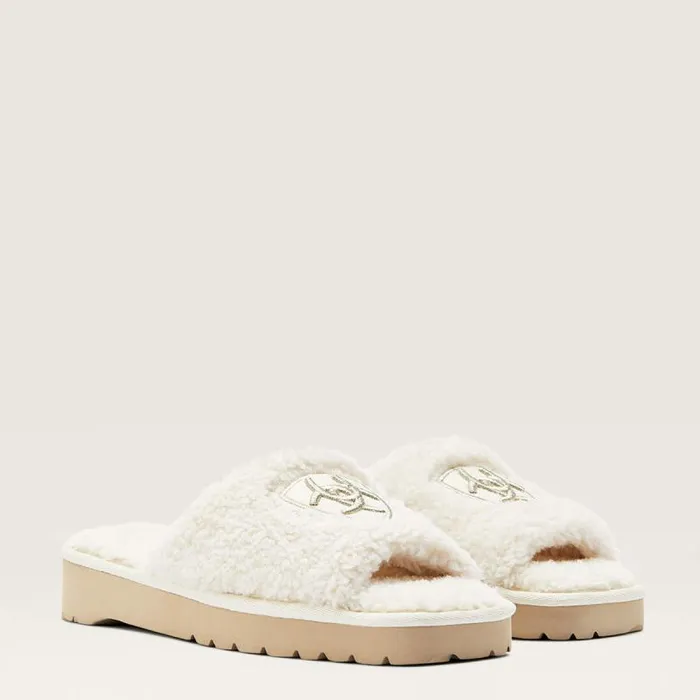 Women Slippers Ariat Cozy Chic Square Toe Slipper Fuzzy Cream Women Slippers Ariat Cozy Chic Square Toe Slipper Fuzzy Cream
