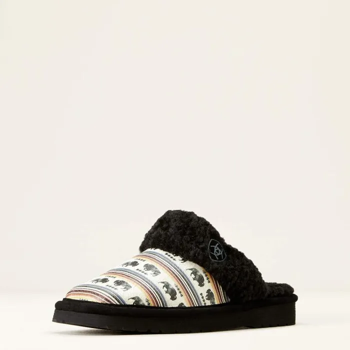 Women Slippers Ariat Jackie Square Toe Buffalo Print