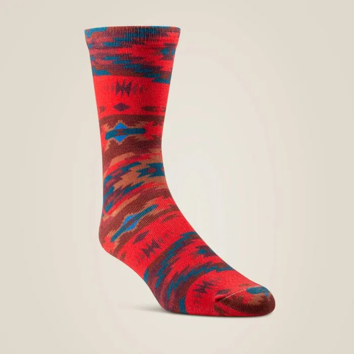 Women Socks Ariat Adobe Canyon Crew Sock 2 Pair Multi Color Pack Redturquoise Women Socks Ariat Adobe Canyon Crew Sock 2 Pair Multi Color Pack Redturquoise