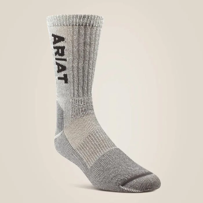Women Socks Ariat Lightweight Merino Wool Blend Steel Toe Work Sock Brown
