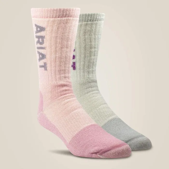 Women Socks Ariat Midweight Merino Wool Blend Steel Toe Work Sock 2 Pair Multi Color Pack Multi Women Socks Ariat Midweight Merino Wool Blend Steel Toe Work Sock 2 Pair Multi Color Pack Multi