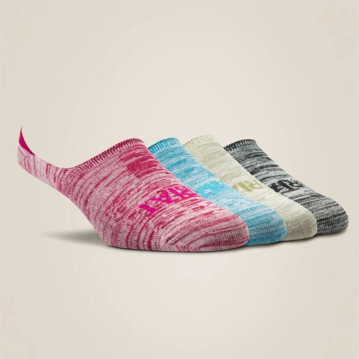 Women Socks Ariat No Slip No Show Sock 4 Pair Multi Color Pack Heathered Rainbow Women Socks Ariat No Slip No Show Sock 4 Pair Multi Color Pack Heathered Rainbow