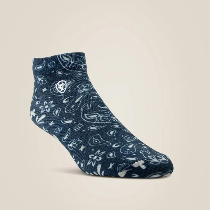 Women Socks Ariat Paisley Print Ankle Sock 2 Pair Multi Color Pack Naturalnavy Women Socks Ariat Paisley Print Ankle Sock 2 Pair Multi Color Pack Naturalnavy