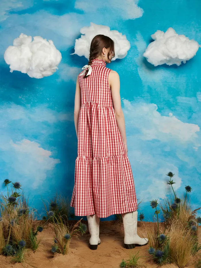 Women Stables Gingham Bow Dress Gingham Red Sister Jane Dresses