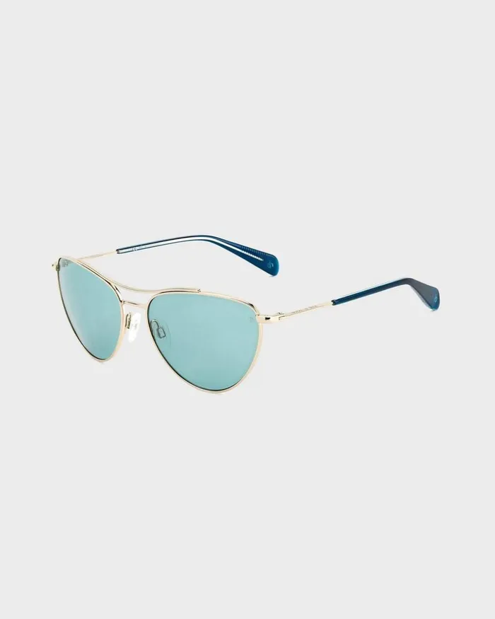 Women Sunglasses Rag 038 Bone Clare Gold Teal