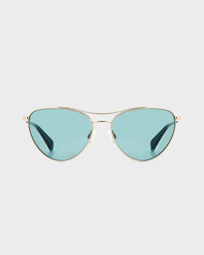 Women Sunglasses Rag 038 Bone Clare Gold Teal