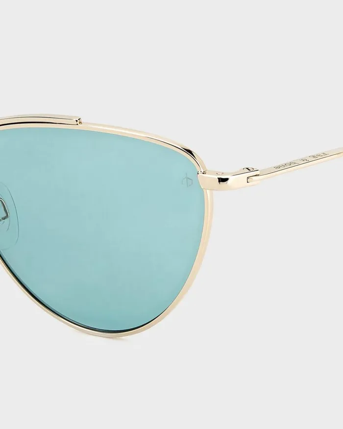 Women Sunglasses Rag 038 Bone Clare Gold Teal