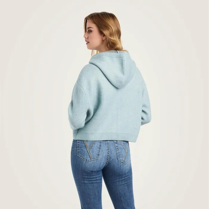 Women Sweaters and Cardigans Ariat Agave Garden Sweater Arctic Women Sweaters and Cardigans Ariat Agave Garden Sweater Arctic