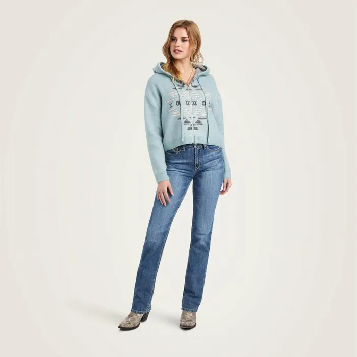 Women Sweaters and Cardigans Ariat Agave Garden Sweater Arctic Women Sweaters and Cardigans Ariat Agave Garden Sweater Arctic
