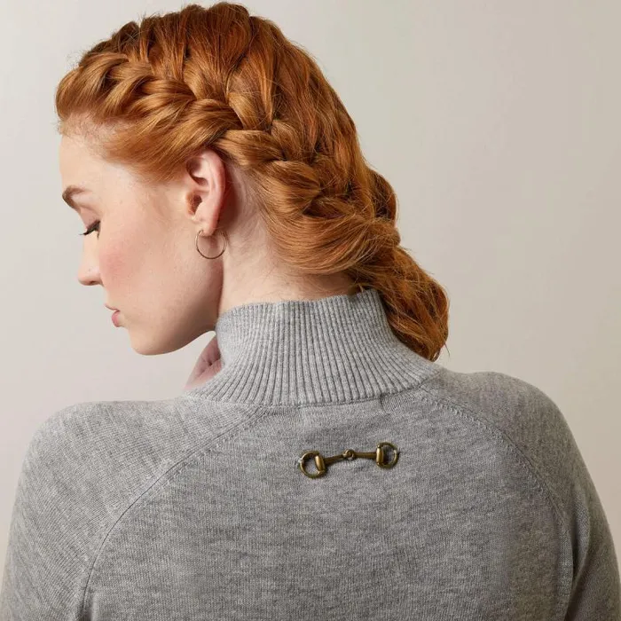 Women Sweaters and Cardigans Ariat Half Moon Bay Sweater Heather Grey