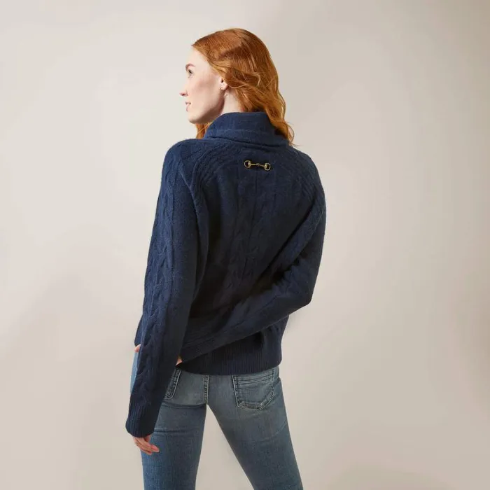 Women Sweaters and Cardigans Ariat Novato Sweater Navy Heather Women Sweaters and Cardigans Ariat Novato Sweater Navy Heather