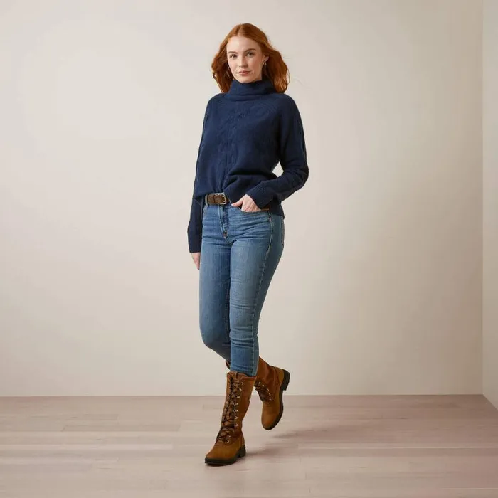 Women Sweaters and Cardigans Ariat Novato Sweater Navy Heather Women Sweaters and Cardigans Ariat Novato Sweater Navy Heather