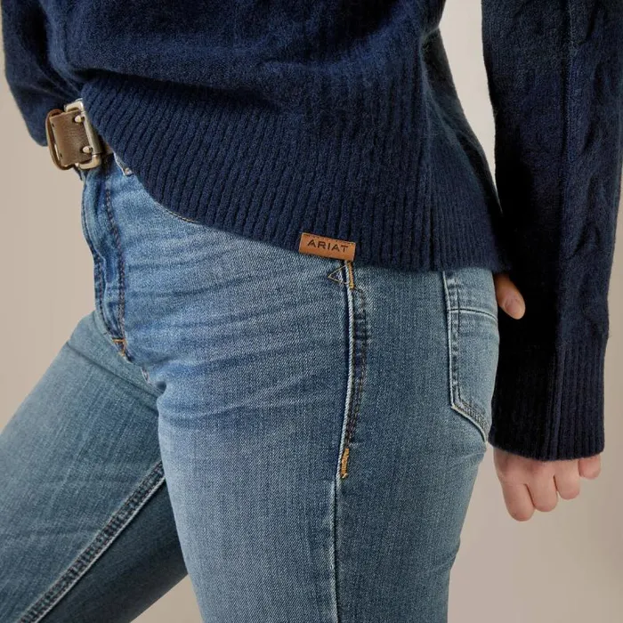 Women Sweaters and Cardigans Ariat Novato Sweater Navy Heather Women Sweaters and Cardigans Ariat Novato Sweater Navy Heather