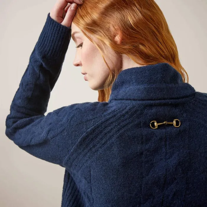 Women Sweaters and Cardigans Ariat Novato Sweater Navy Heather Women Sweaters and Cardigans Ariat Novato Sweater Navy Heather