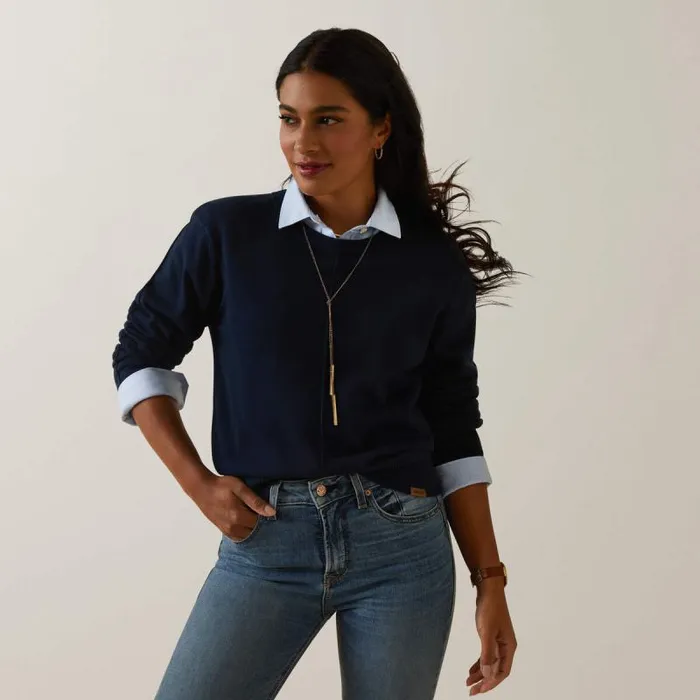 Women Sweaters and Cardigans Ariat Peninsula Sweater Navy